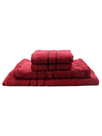 BOMBAY DYEING Maroon 4 Piece Cotton 400 GSM Towel Set