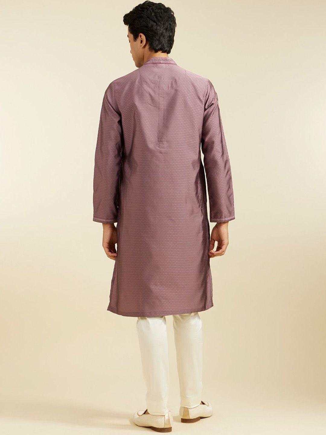 Diwas by Manyavar Ethnic Motifs Self Design Mandarin Collar Straight Kurta