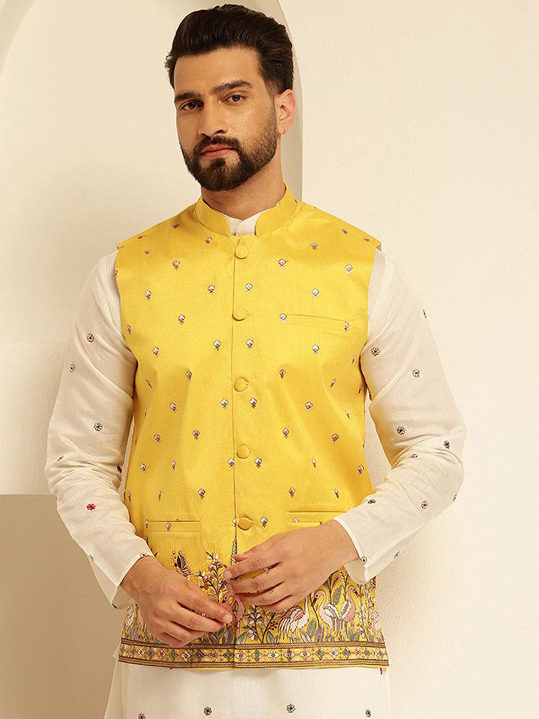 Jaket Nehru Tenun Sulam SOJANYA