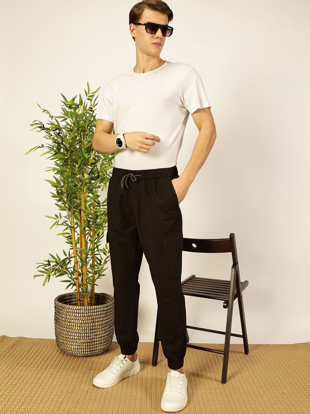 Thomas Scott Men Smart Slim Fit Cargos Trousers