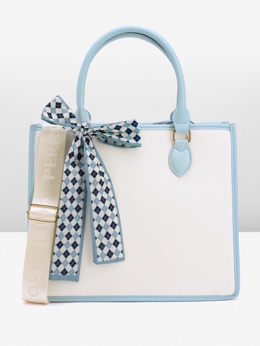 Lino Perros Structured Handheld Bag with Bow Detail
