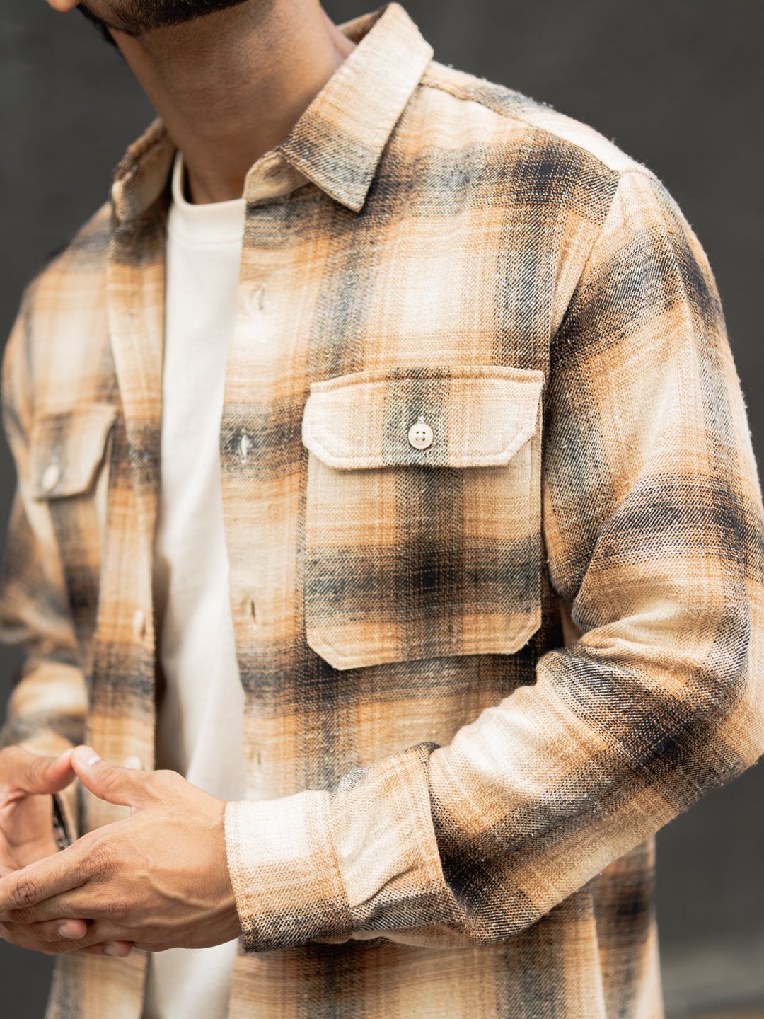 Powerlook Men Opaque Checked Casual Shirt