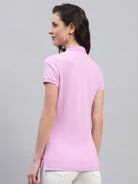 Monte Carlo Women Polo Collar Pure Cotton T-shirt