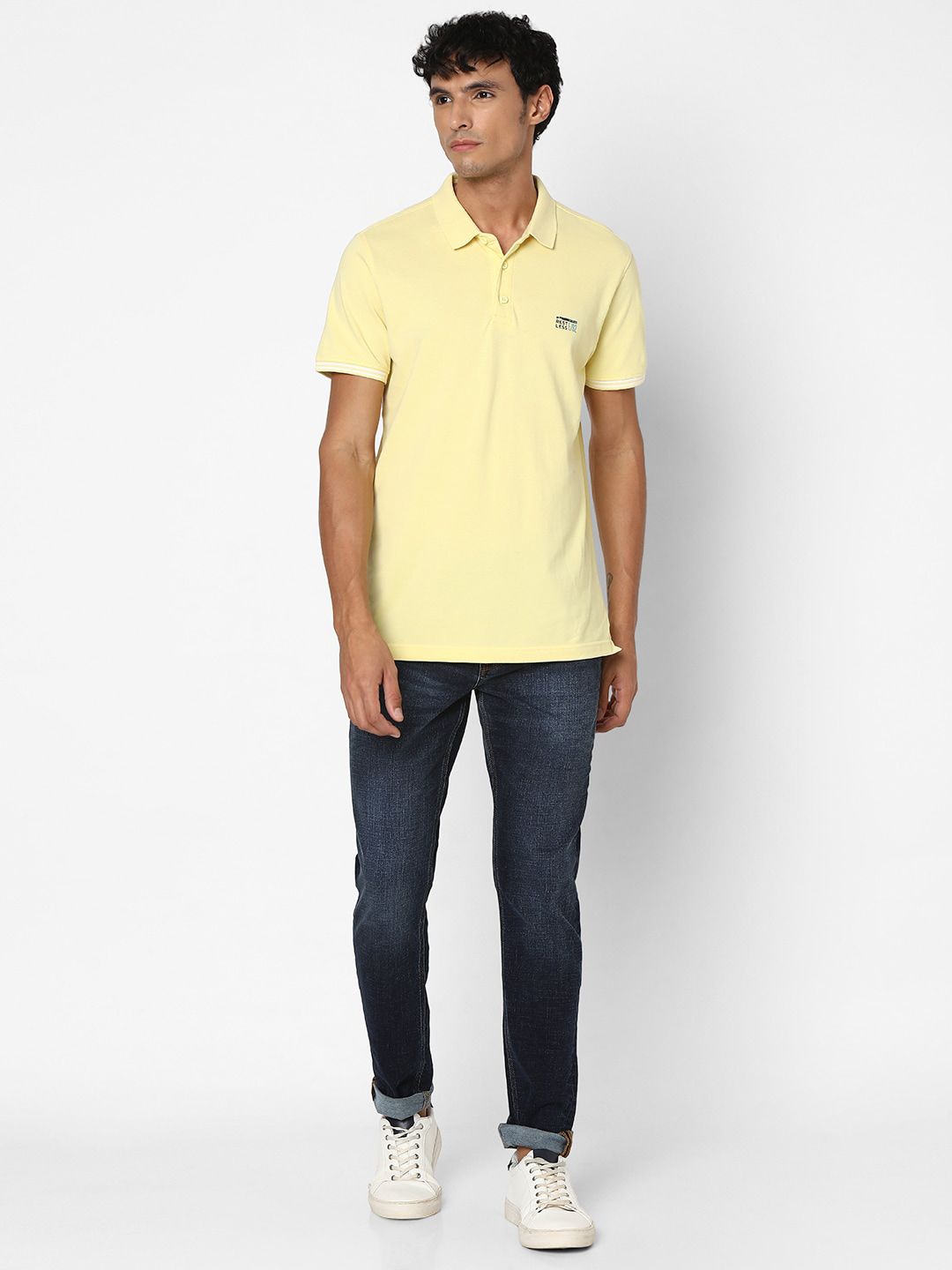 SPYKAR Regular Fit Polo Collar Short Sleeve Cotton T-shirt