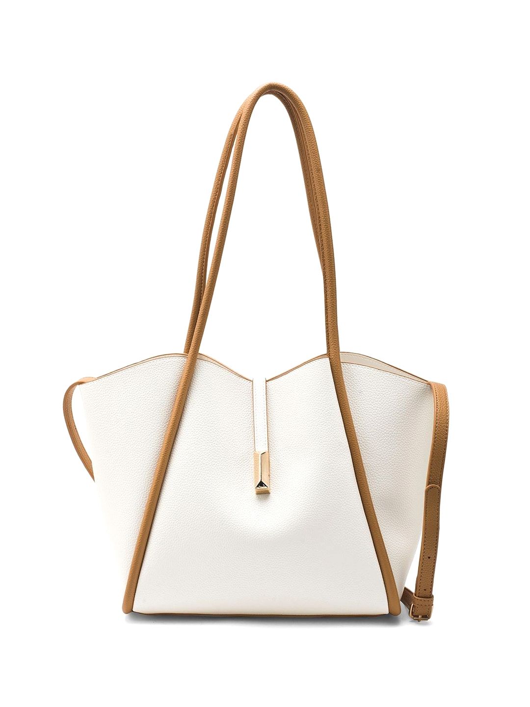 Lino Perros Colourblocked Oversized Structured Tote Bag with Tasselled