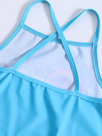 YK Girls Printed Swimwear Bodysuit