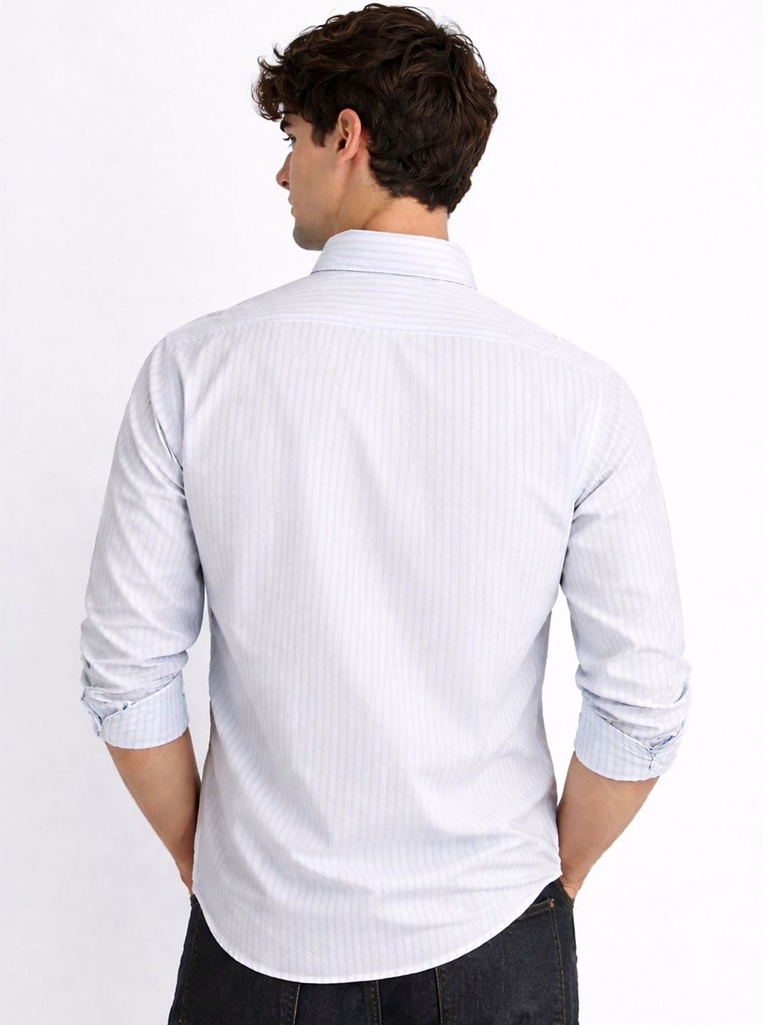 ADRO Men Standard Striped Casual Shirt