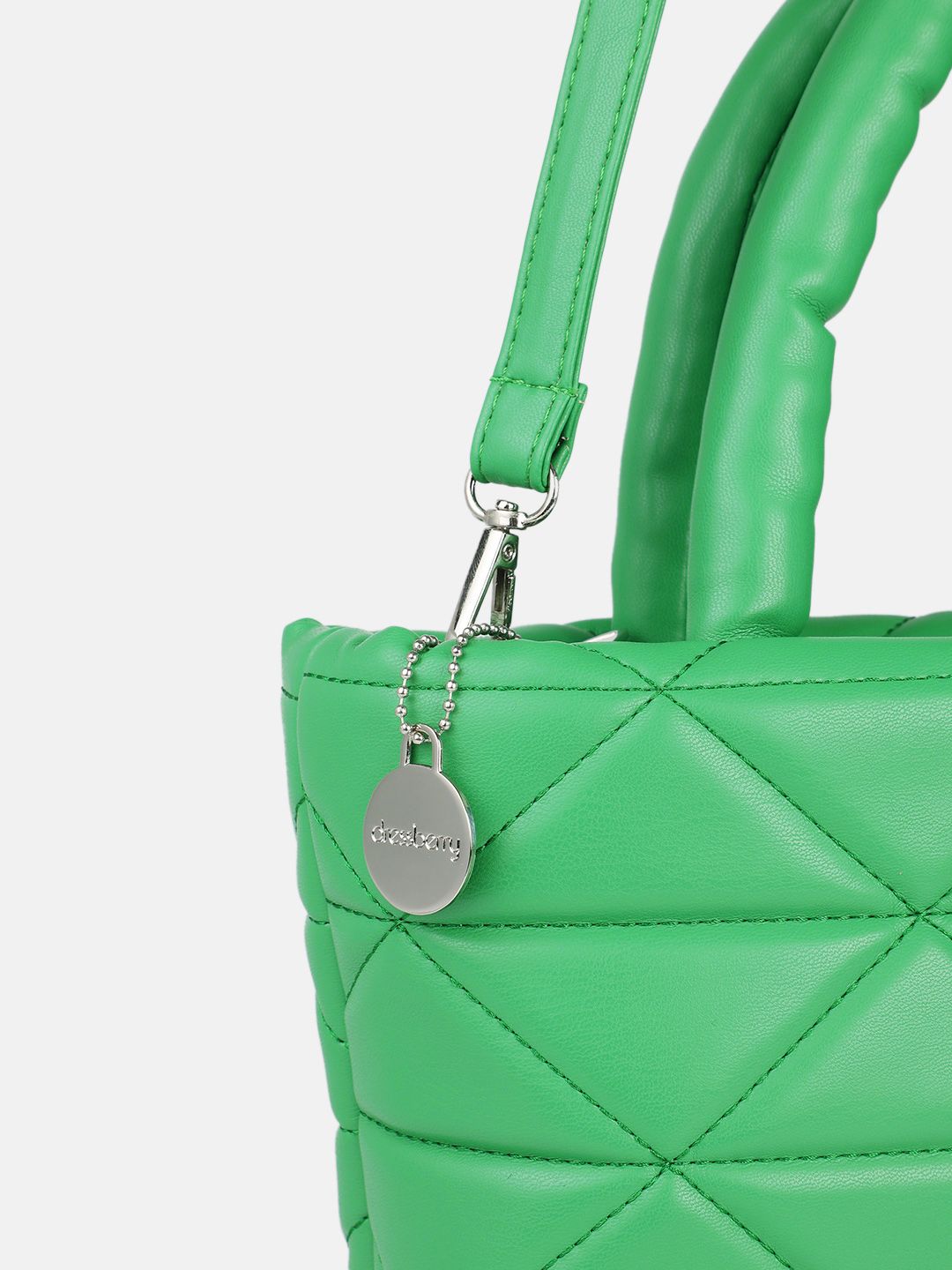 DressBerry Structured Quilted Handheld Bag with Pouch