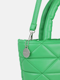 DressBerry Structured Quilted Handheld Bag with Pouch