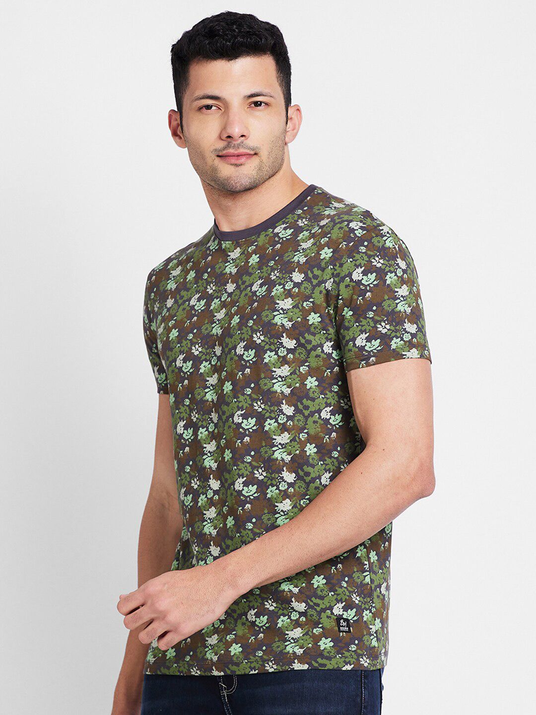 Being Human Floral Printed Pure Cotton T-shirt