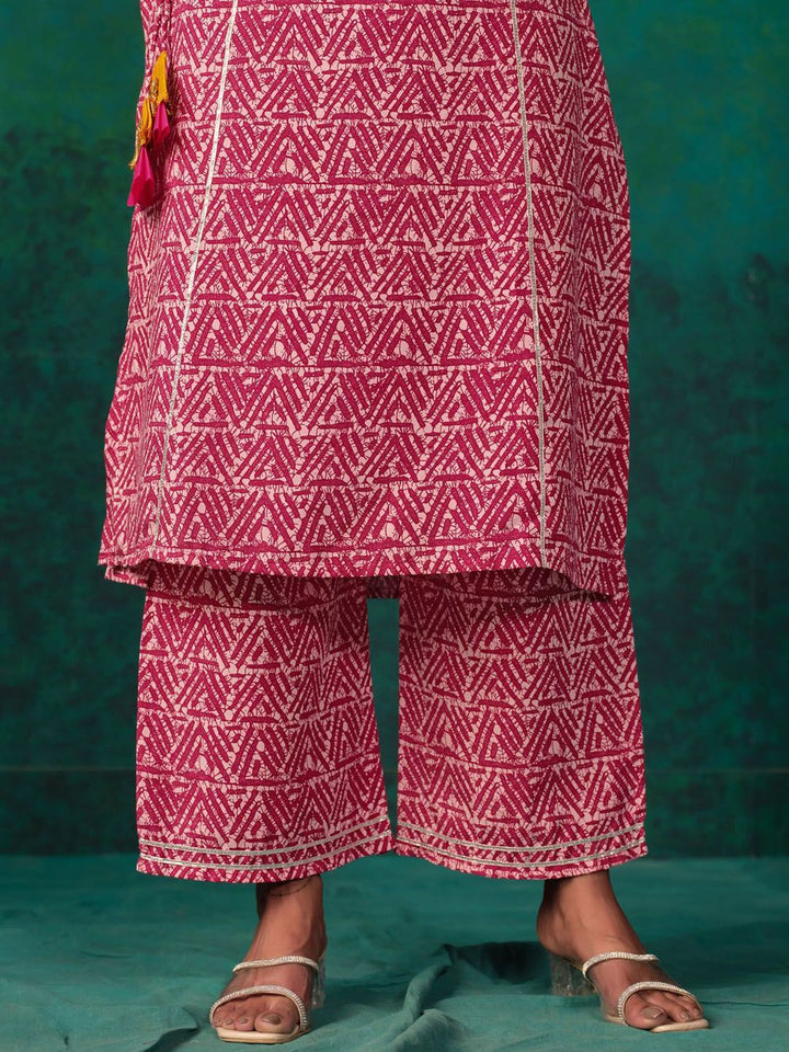 KALINI Ethnic Motifs Embroidered Regular Straight Kurta with Palazzos & Dupatta