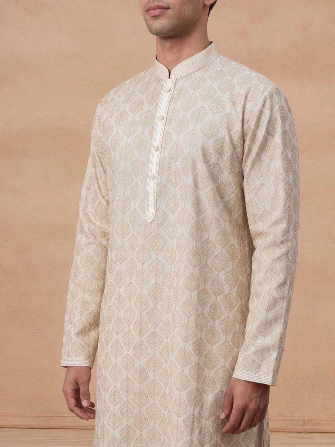 House of Chikankari Men Geometric Kurta