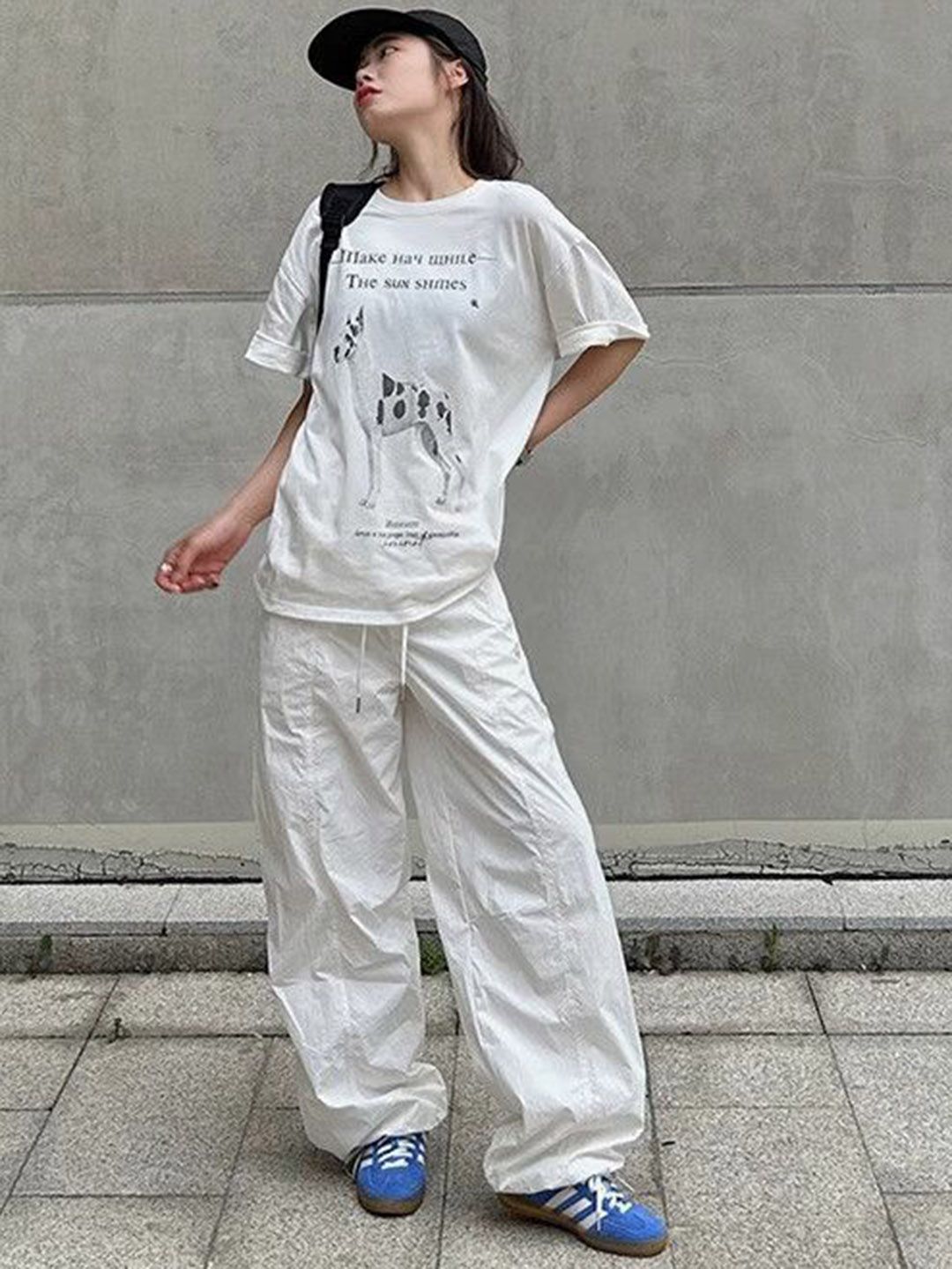 DressBerry Women Loose Fit Parachute Trousers