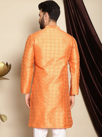 Anouk Woven Design Jacquard Silk Cotton Kurta Lurus