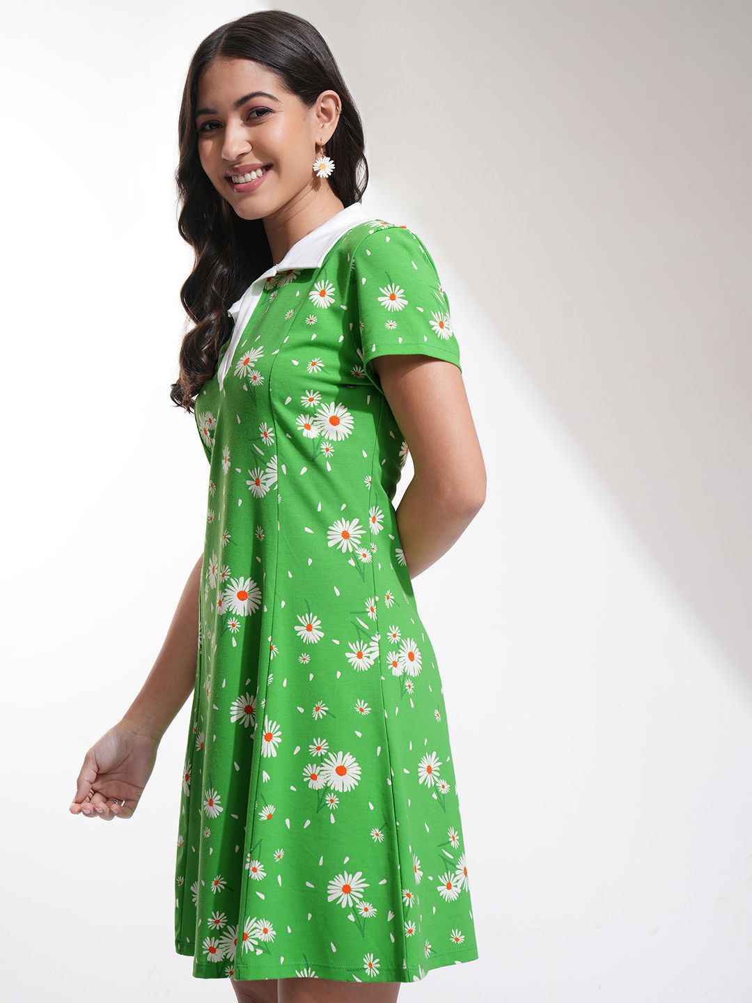 Tokyo Talkies Floral Printed A-Line Mini Dress