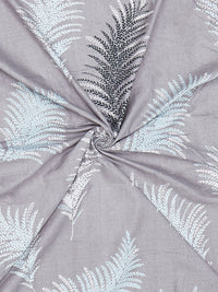 Monte Carlo Stanley Grey & White Printed 144 TC King Bedsheet Set 1.85 m x 1.95 m