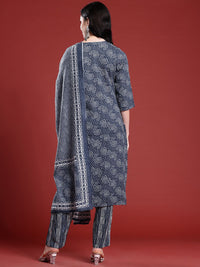 Anouk Bandhani Printed Pure Cotton Kurta with Trousers & Dupatta
