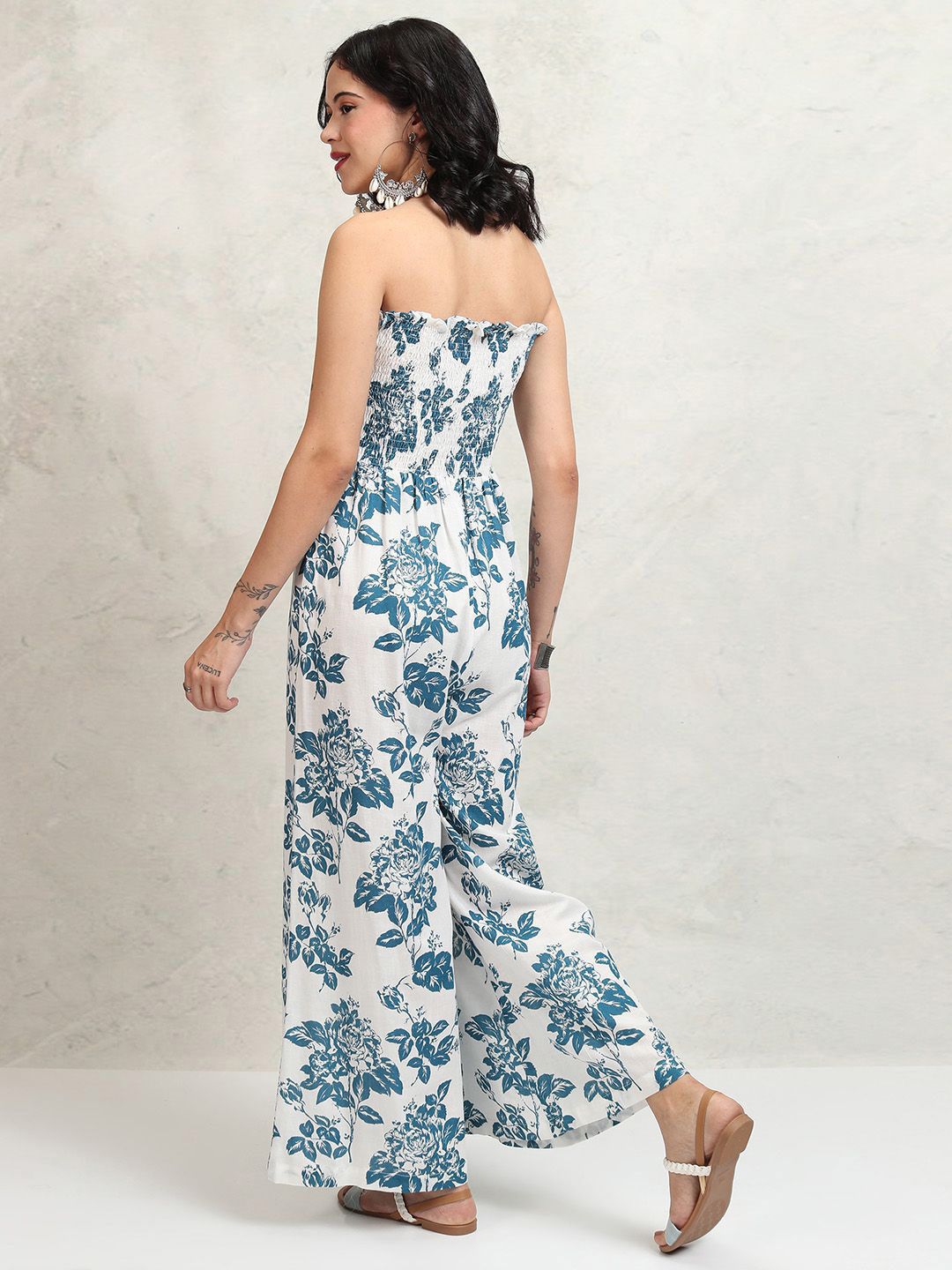 Vishudh Floral Printed Basic Jumpsuit