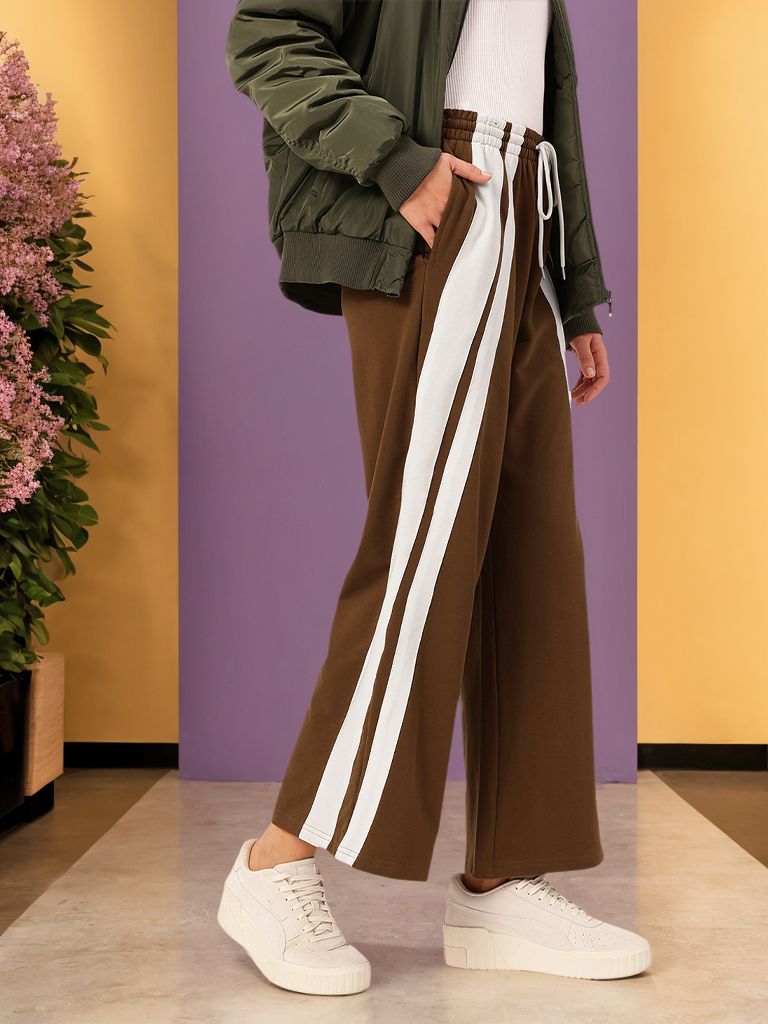 DressBerry Women Streetwear Chic Side Striped Track Pants
