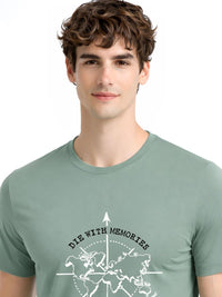 ADRO Men Typography Printed T-shirt