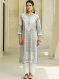 House of Chikankari Women Floral Printed Thread Work Indie Florals Kurta