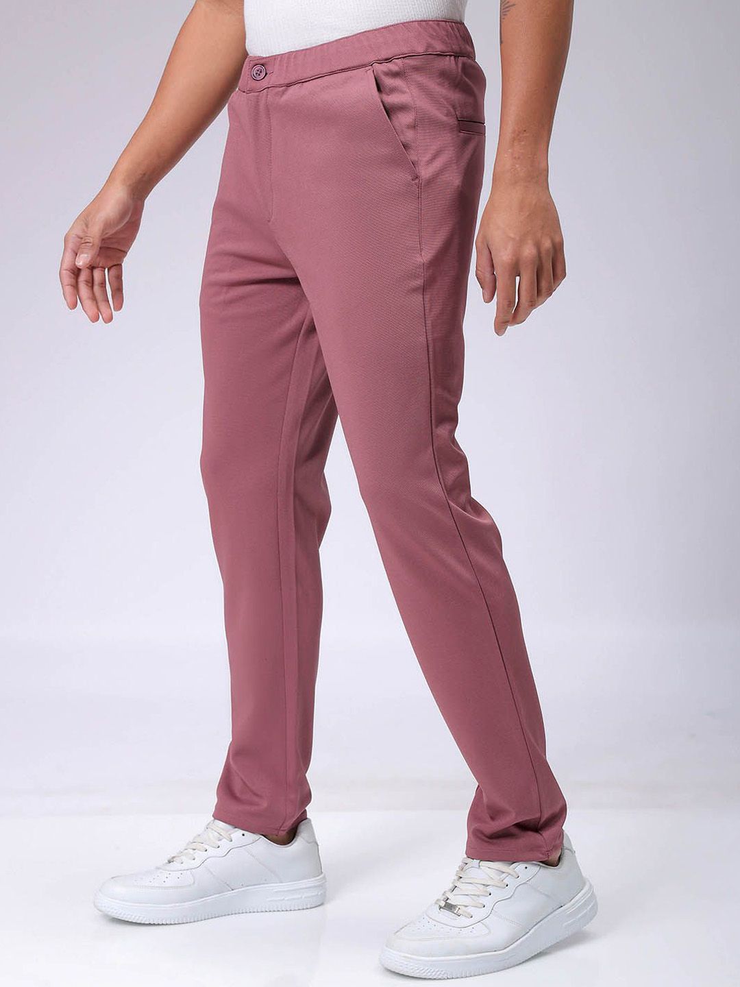 The Indian Garage Co. X Luxe Men Textured Slim Fit Trousers
