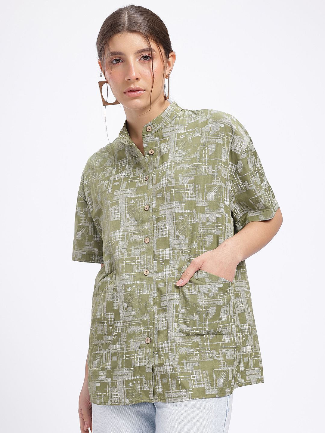 DressBerry Reflected Angles Relaxed Shirt