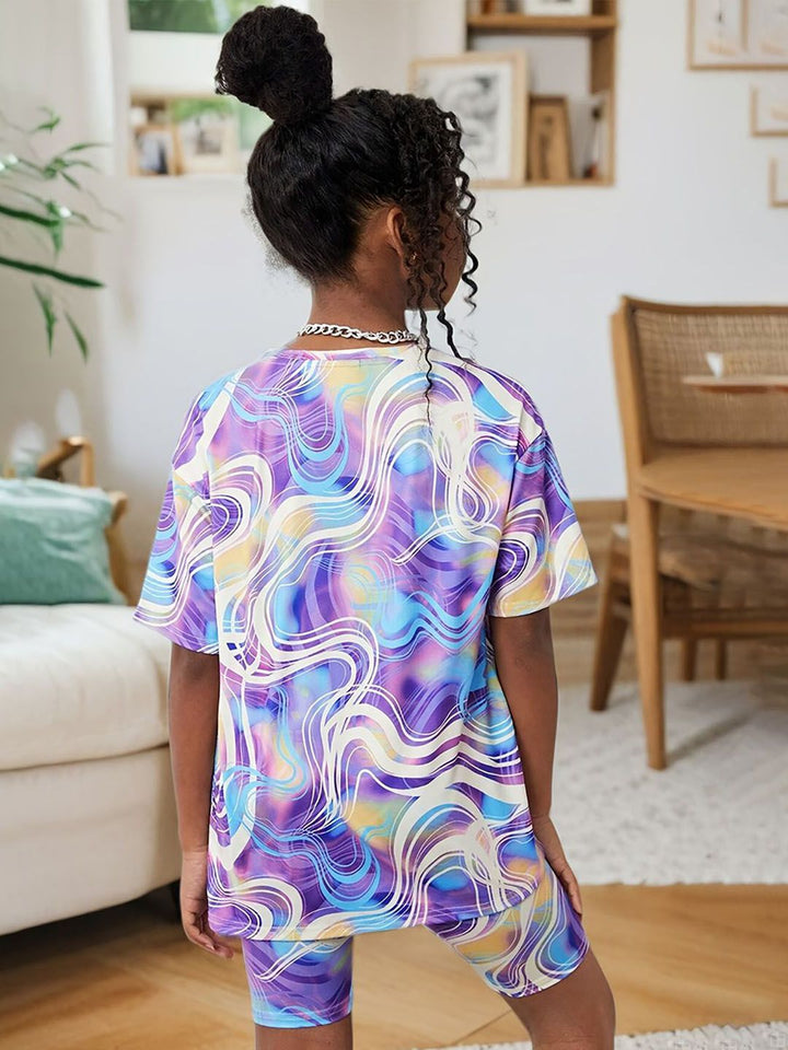 YK Printed T-shirt with Shorts