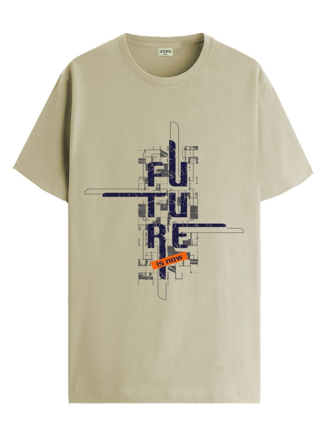 ADRO Men Graphic Printed Round Neck Cotton T-shirt