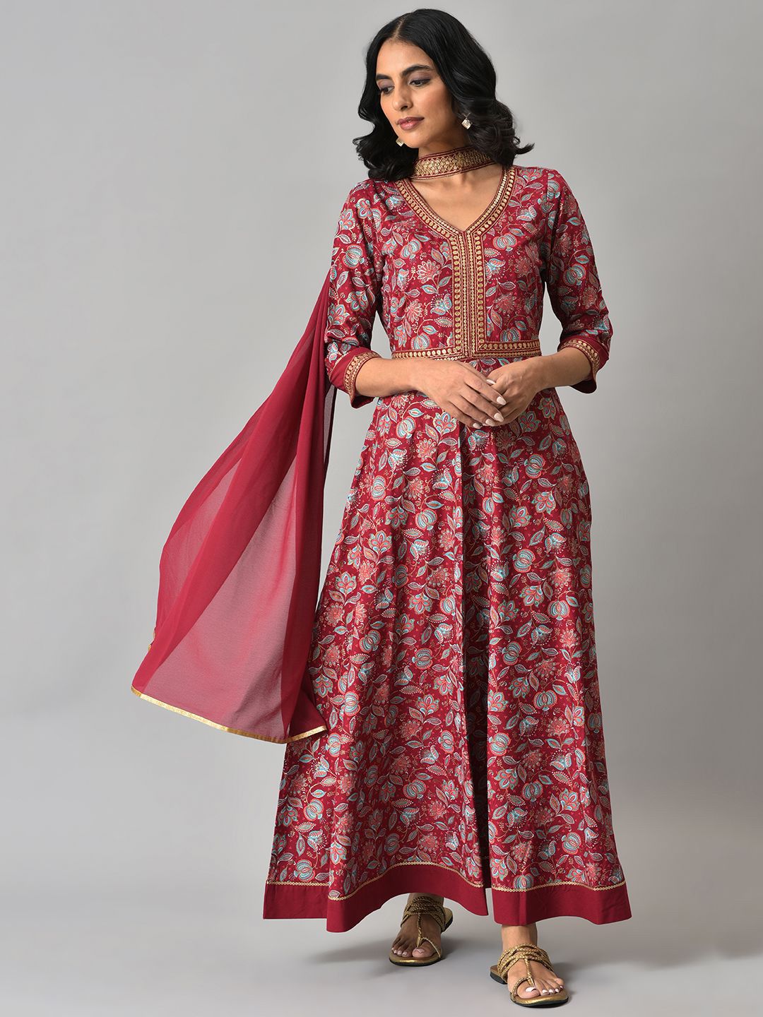 AURELIA Floral Print Maxi Dress