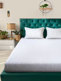 KLOTTHE White Floral 400 TC Cadar dengan 2 Sarung Bantal