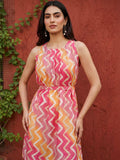 Pakaian A-Line Mamicha Print Crepe