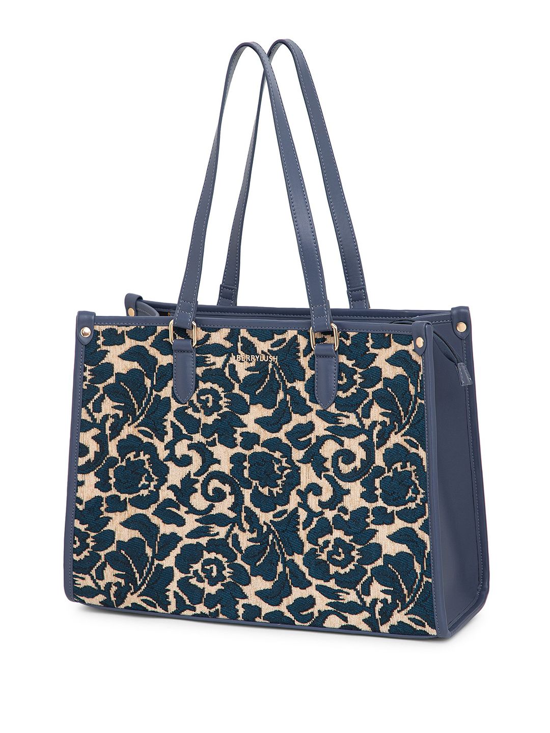 Berrylush Floral Printed Structured Shoulder Bag