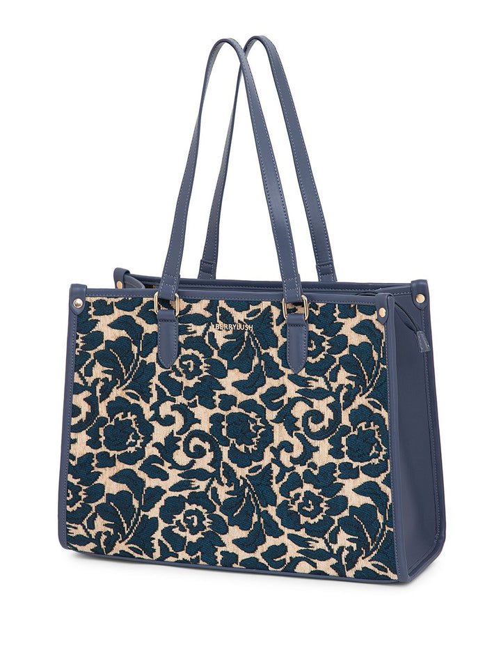 Berrylush Floral Printed Structured Shoulder Bag
