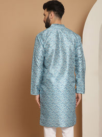 Anouk Men Blue Thread Work Pathani Kurta
