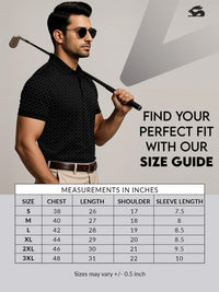 ADRO Men Black Cotton Tshirts