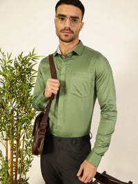 Thomas Scott Men Premium Cutaway Collar Solid Cotton Formal Shirt
