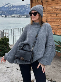 semua tentang anda wanita pullover tinggi leher tinggi