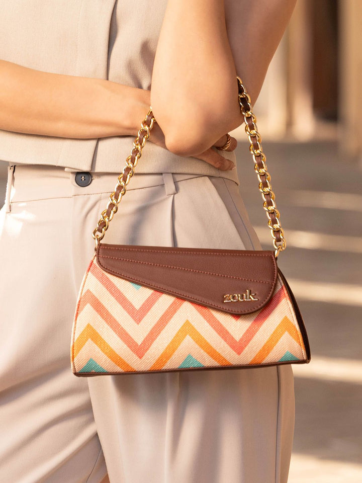 Zouk dicetak beg sling berstruktur dengan selimut