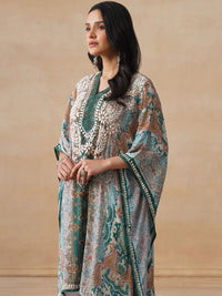 House of Chikankari Women Printed Chikankari Crepe Kurta