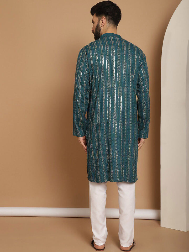 Anouk Embroidered Regular Thread Work Pure Cotton Kurta with Churidar