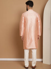 Anouk Ethnic Motifs Mandarin Collar Knee Length Regular Kurta with Churidar