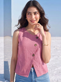 Mamicha Women Solid Sleeveless Top