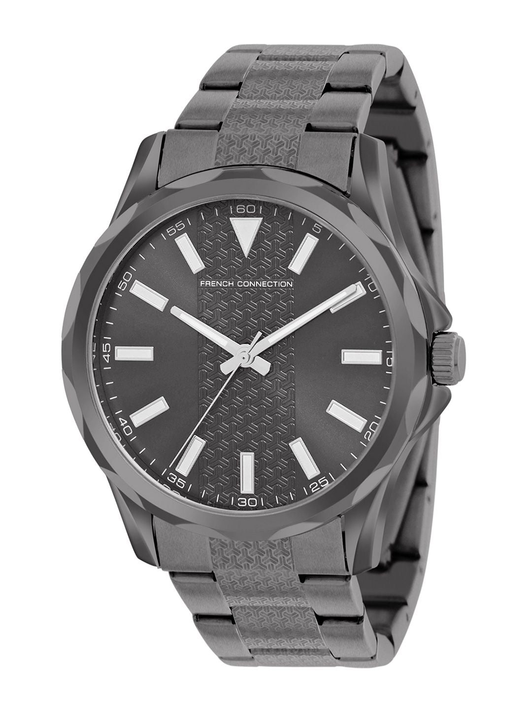 Sambungan Perancis Lelaki Dial & Gelang Keluli Tahan Karat Tali Analog Watch FCC03GNM