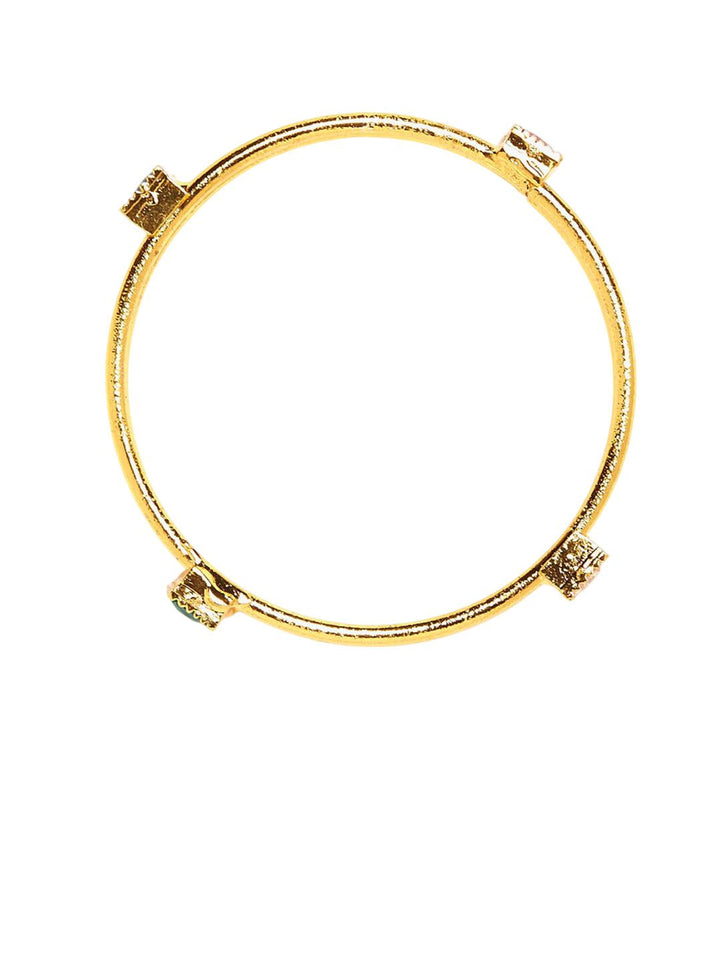 Anouk Set Of 2 Gold Plated Artificial Stones Studded Bangles