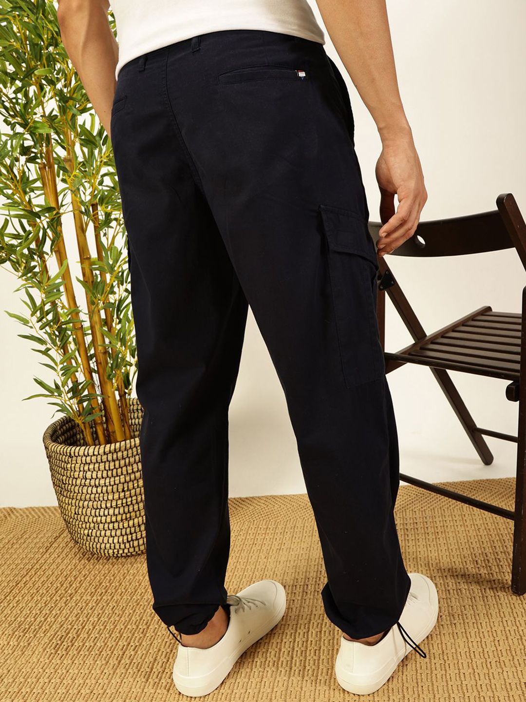 Thomas Scott Men Smart Parachute Pure Cotton Cargo Trouser