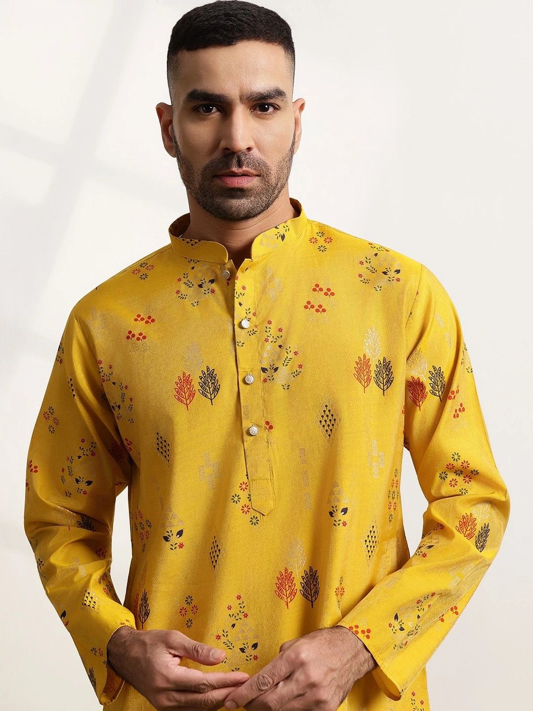 Anouk Men Printed Regular Kurta with Trousers