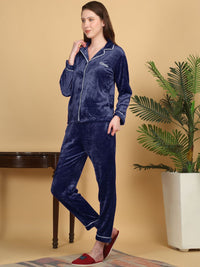 KLOTTHE Lapel Collar Woollen Shirt With Pyjamas
