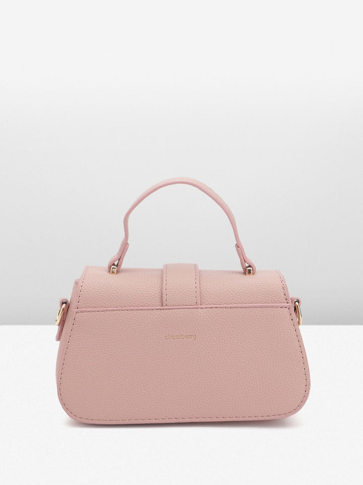 DressBerry Textured Structured Satchel Bag