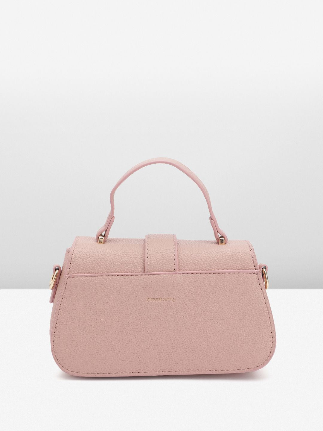 DressBerry Textured Structured Satchel Bag
